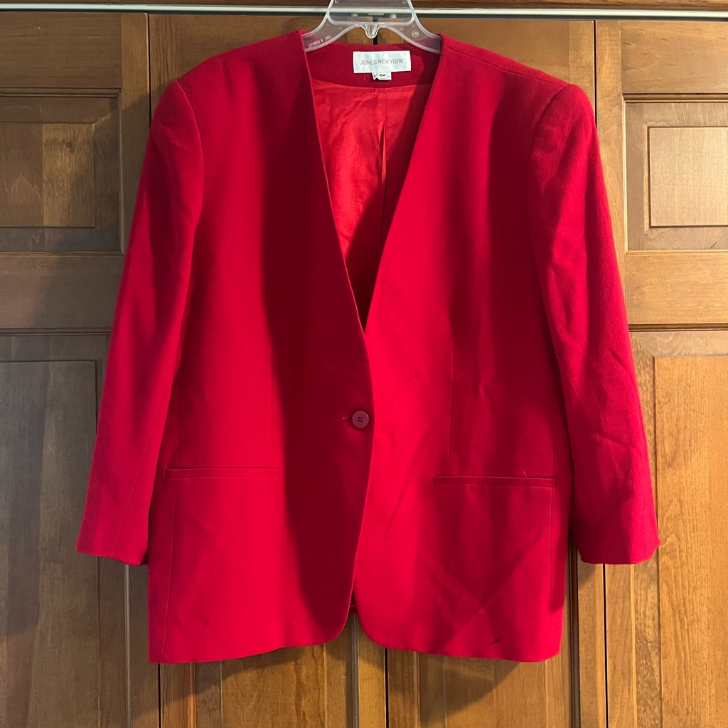 Jones New York Vibrant Red Blazer